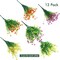 12 Bundles Artificial Flowers Outdoor, UV Resistant Fake Plants Shrubs in Yellow, Orange & Fuchsia for Porch, Patio, Hanging Planters, Window Boxes & Spring Summer Décor
